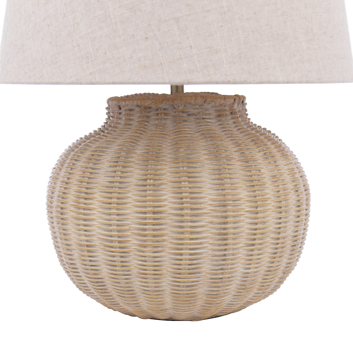 Laura Ashley Fernhill Round Table Lamp Matt Cream With Shade