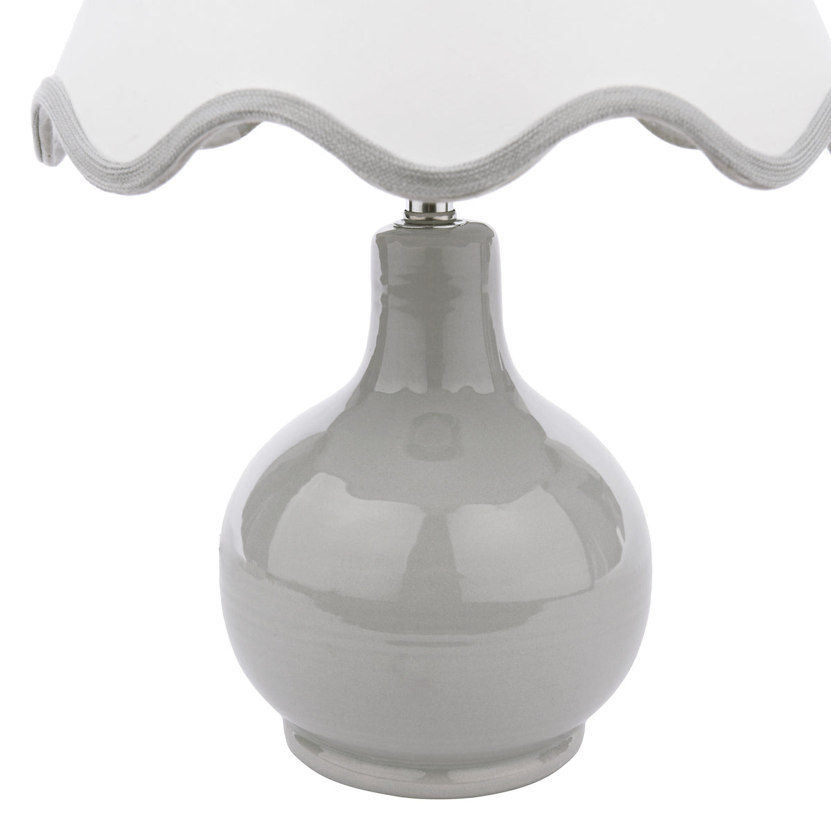Laura Ashley Bramhope Table Lamp Grey Ceramic With Shade