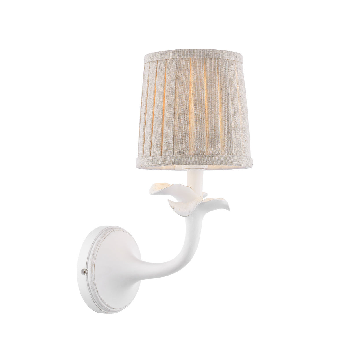 Laura Ashley Eleni Wall Light Matt White With Shade