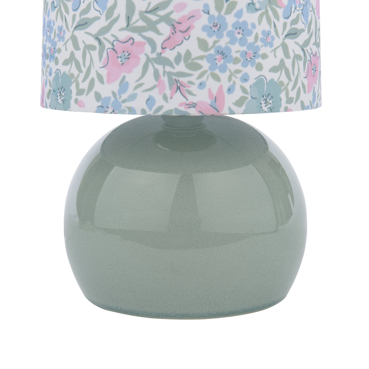 Laura Ashley Sherston Table Lamp Blue Crackle Glaze With Shade