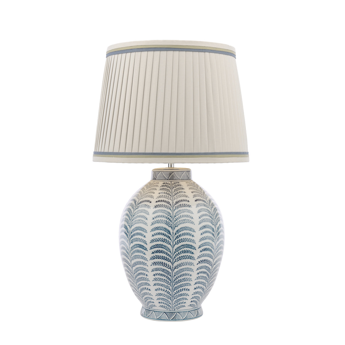Laura Ashley Stannard Table Lamp Blue Ceramic With Shade