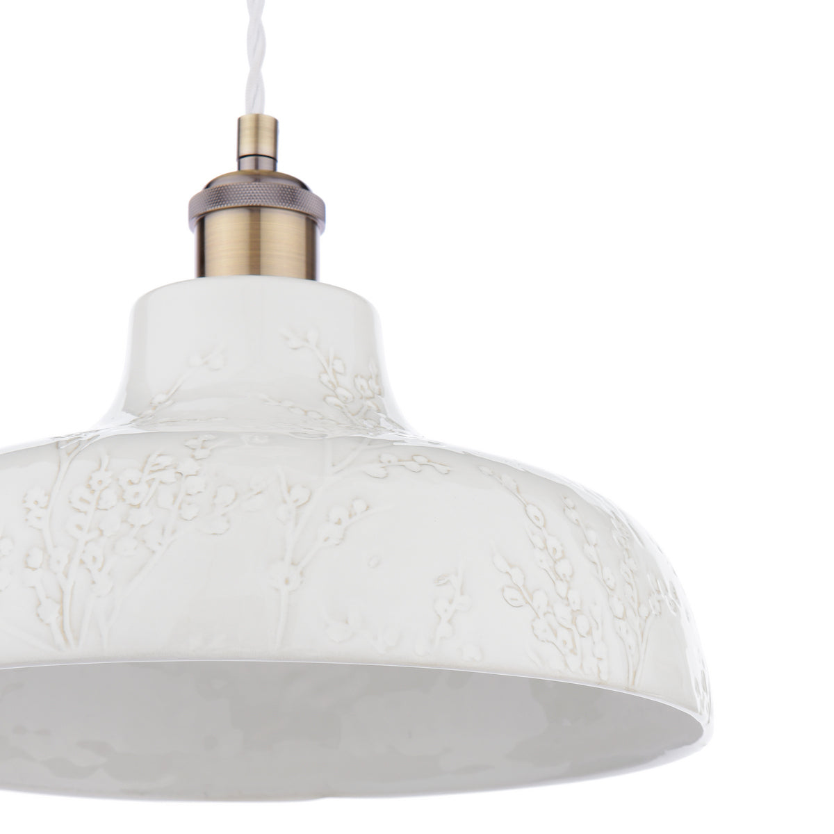 Laura Ashley Pussywillow Pendant White Ceramic