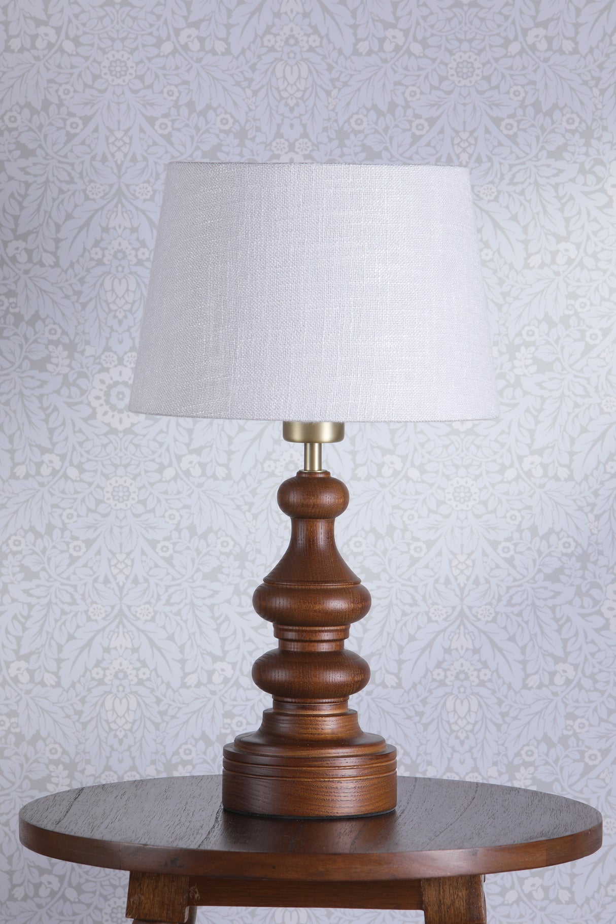Laura Ashley Millbrook Table Lamp Dark Wood and Industrial Brass Base Only