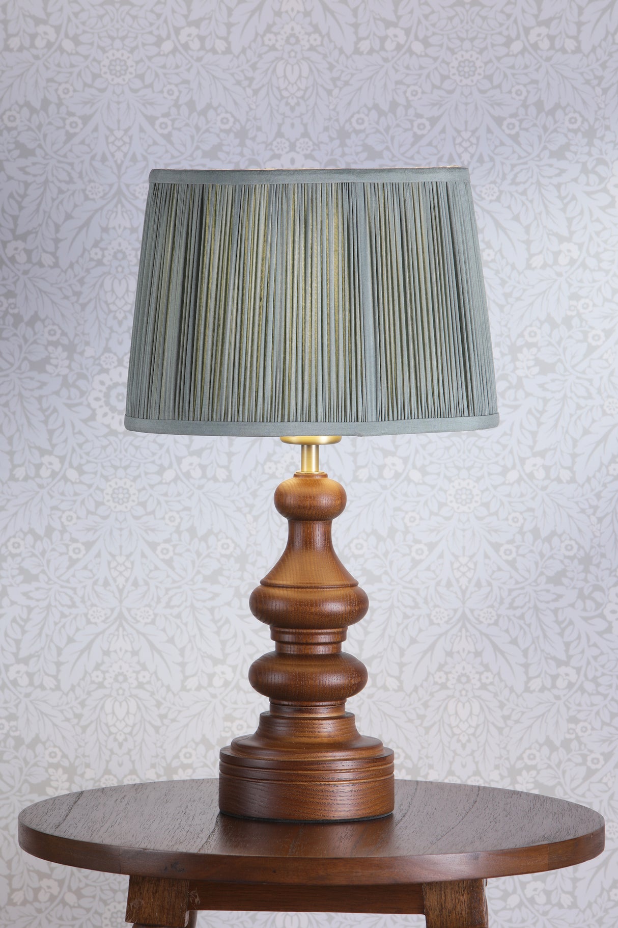 Laura Ashley Hemsley Green 100% Silk Empire Shade 25.5cm