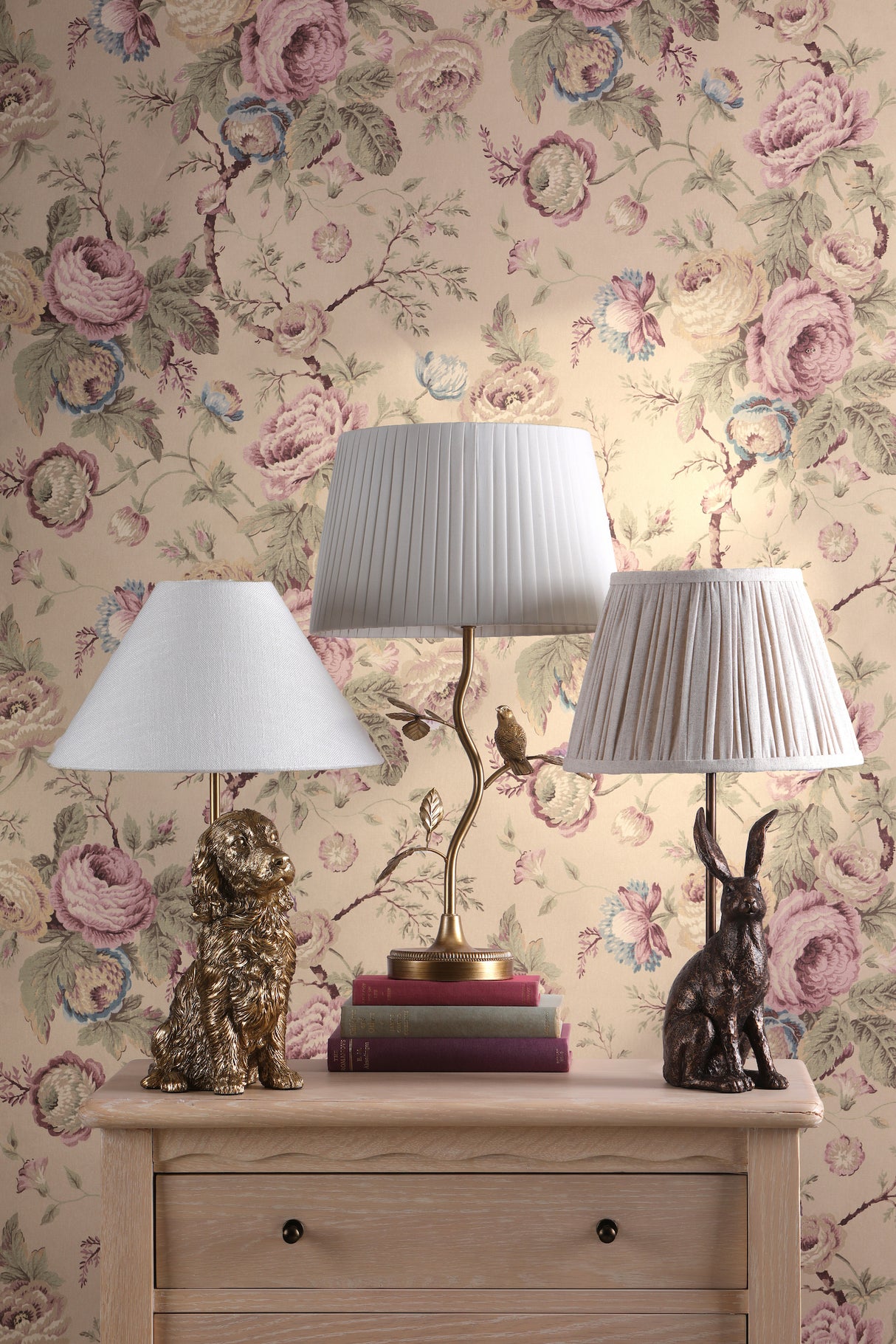 Laura Ashley Hare Table Lamp Antique Bronze With Shade