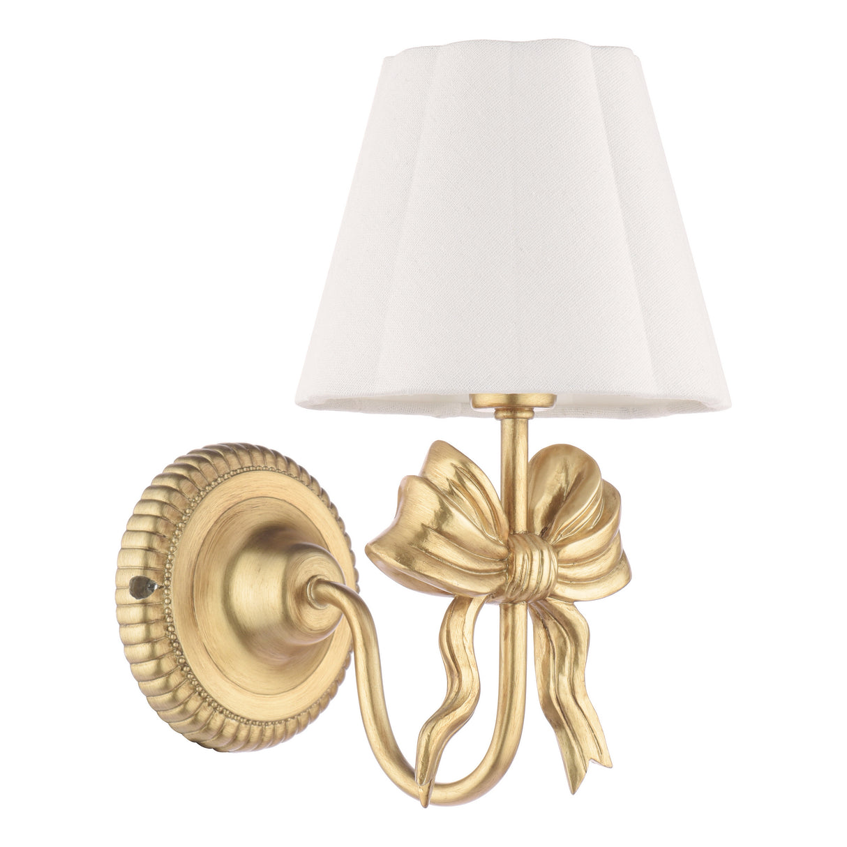 Laura Ashley Larkfield Wall Light Antique Gold With Shade