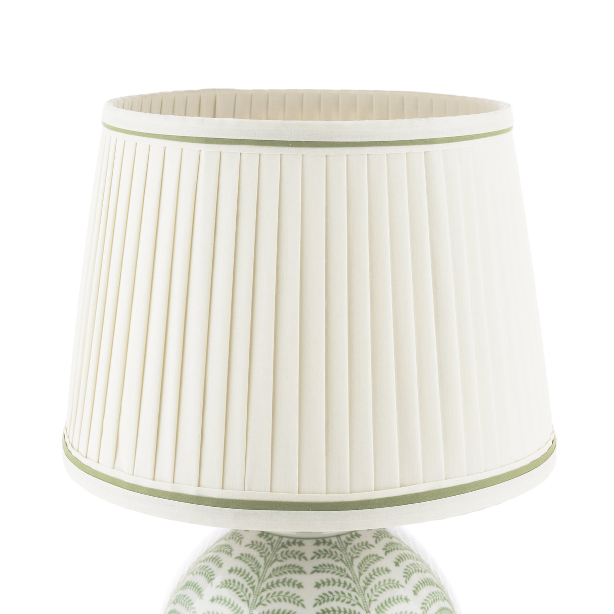 Laura Ashley Stannard Table Lamp Green Ceramic and Polished Chrome With Shade