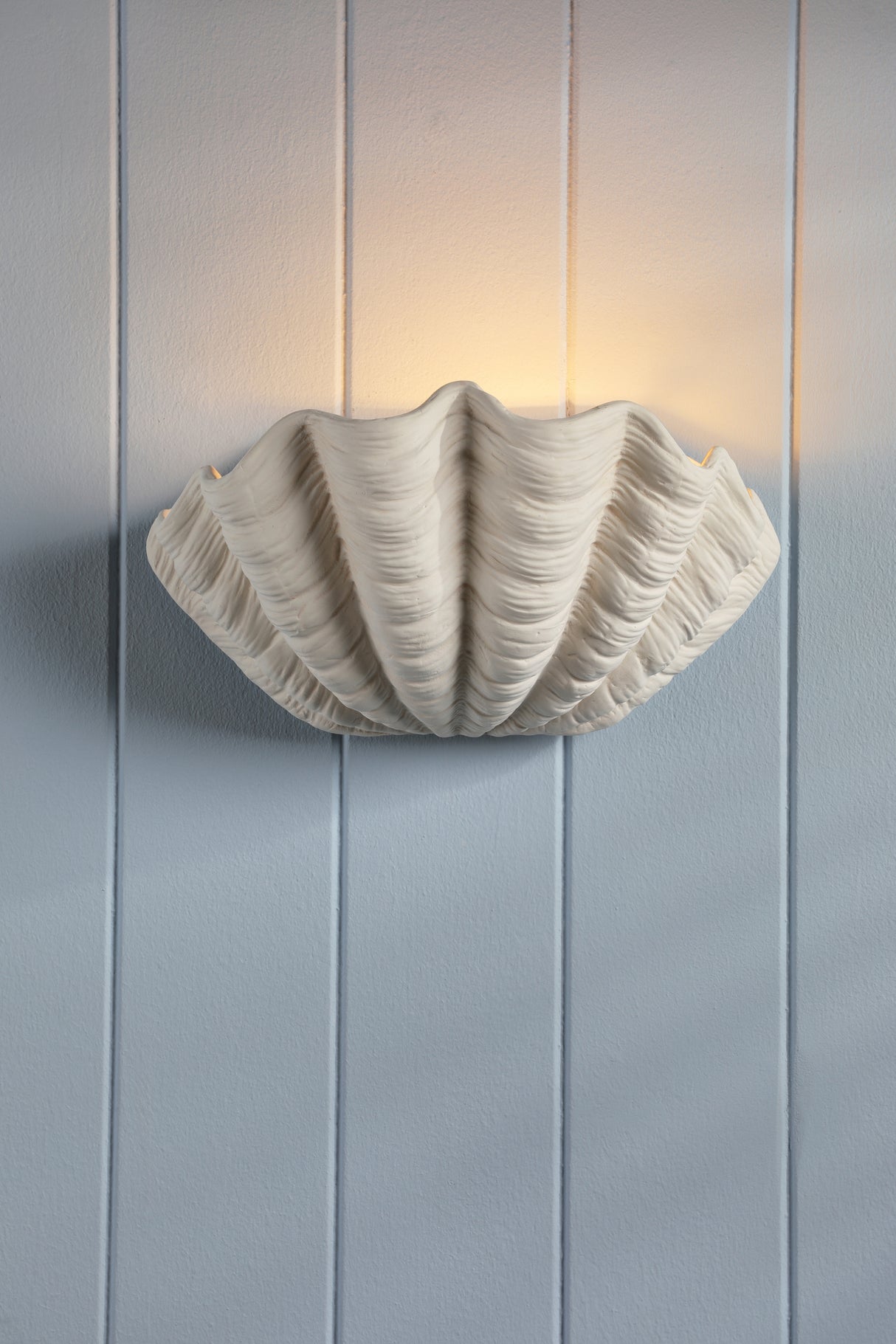 Laura Ashley Shell Wall Washer White Ceramic