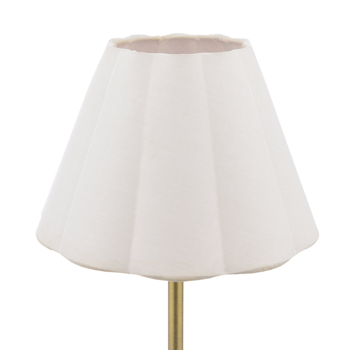Laura Ashley Erin Rechargeable Table Lamp Matt Antique Brass With Shade LED