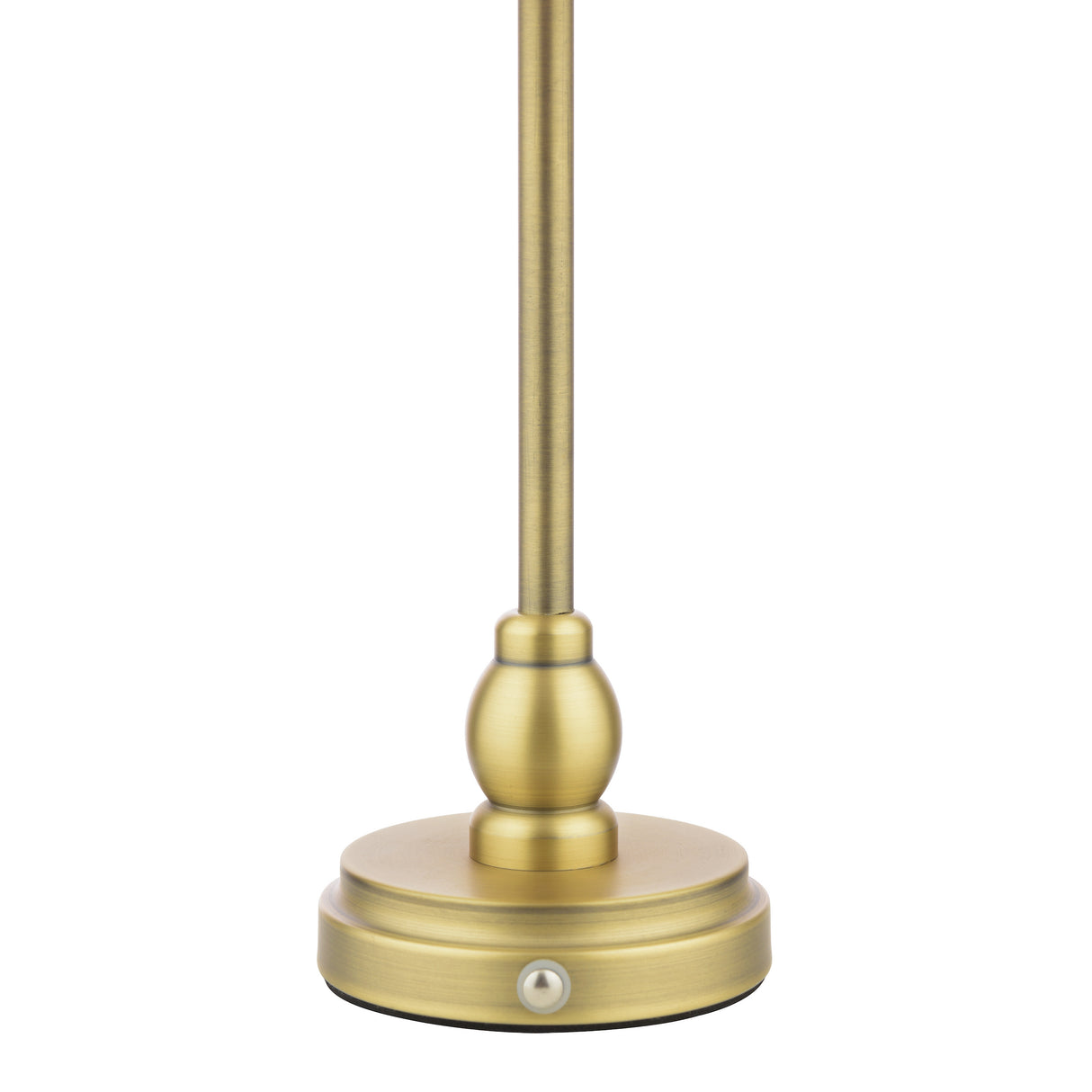 Laura Ashley Erin Rechargeable Table Lamp Matt Antique Brass With Shade LED