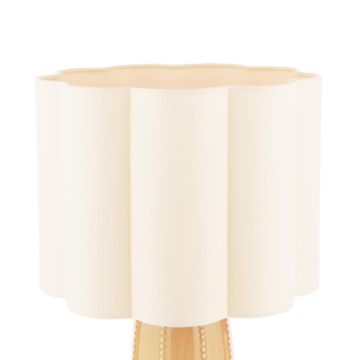 Laura Ashley Littleton Table Lamp Yellow Ceramic and Antique Brass With Shade