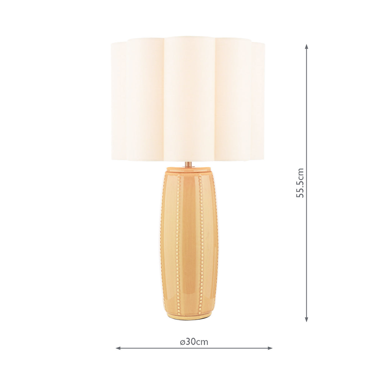 Laura Ashley Littleton Table Lamp Yellow Ceramic and Antique Brass With Shade