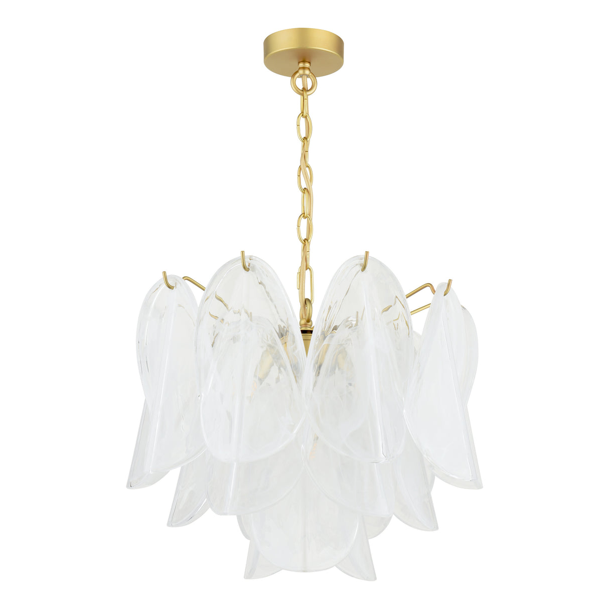 Laura Ashley Stannington 4 Light Pendant Matt Antique Brass and White Glass