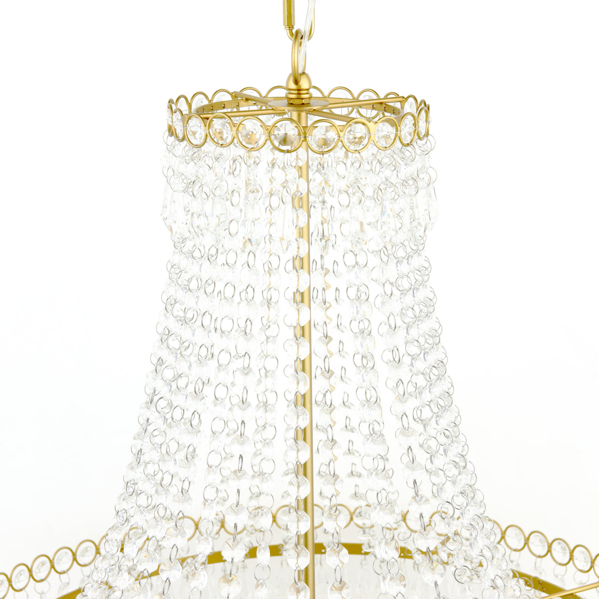Laura Ashley Enid 5 Light Grande Chandelier Glass and Matt Antique Brass
