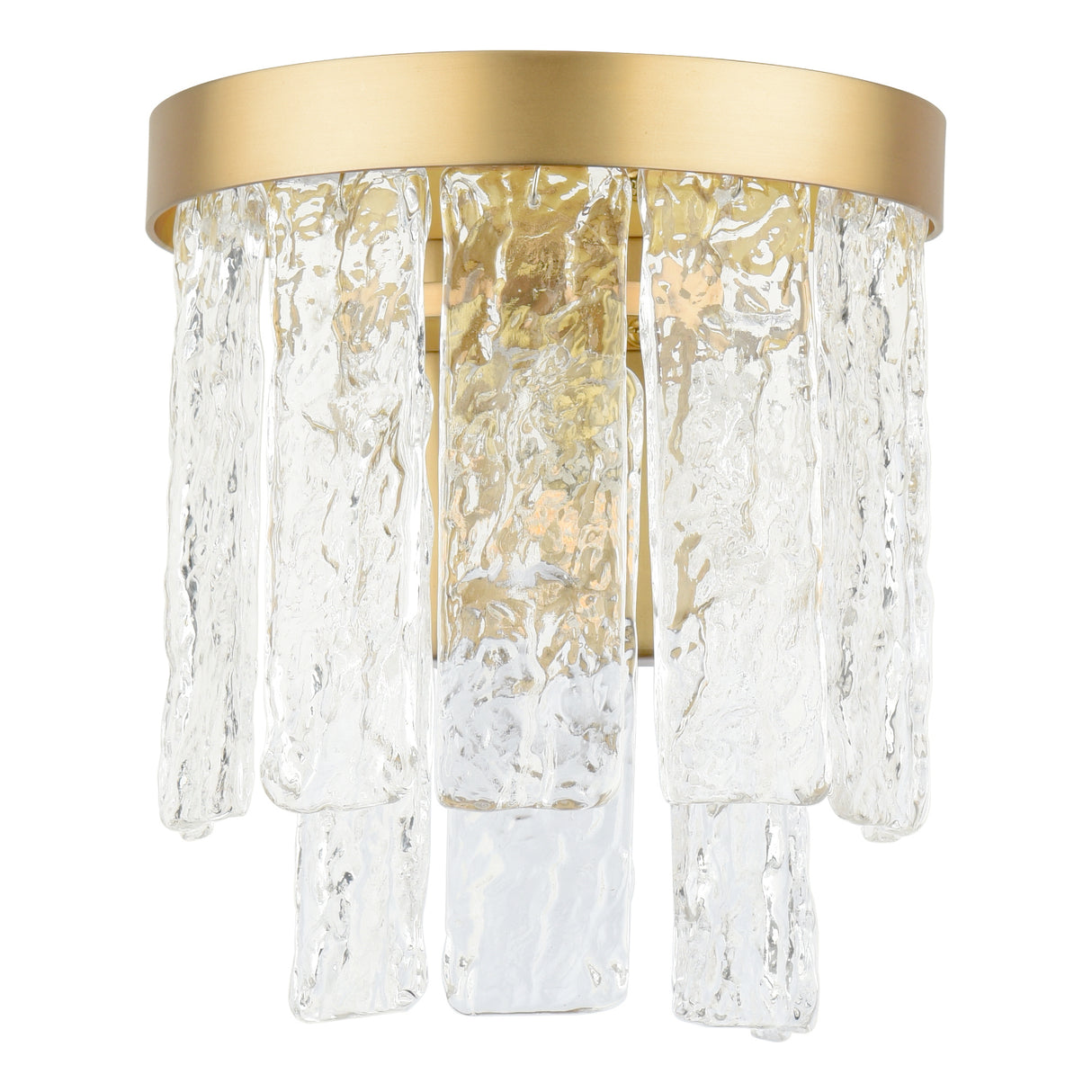 Laura Ashley Durnsford Wall Light Matt Antique Brass and Textured Glass