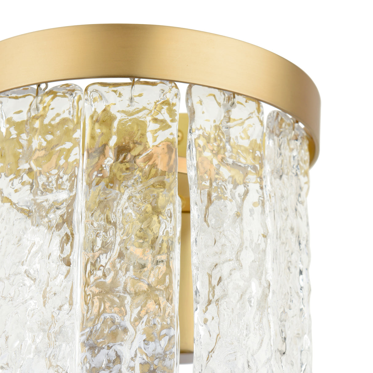 Laura Ashley Durnsford Wall Light Matt Antique Brass and Textured Glass