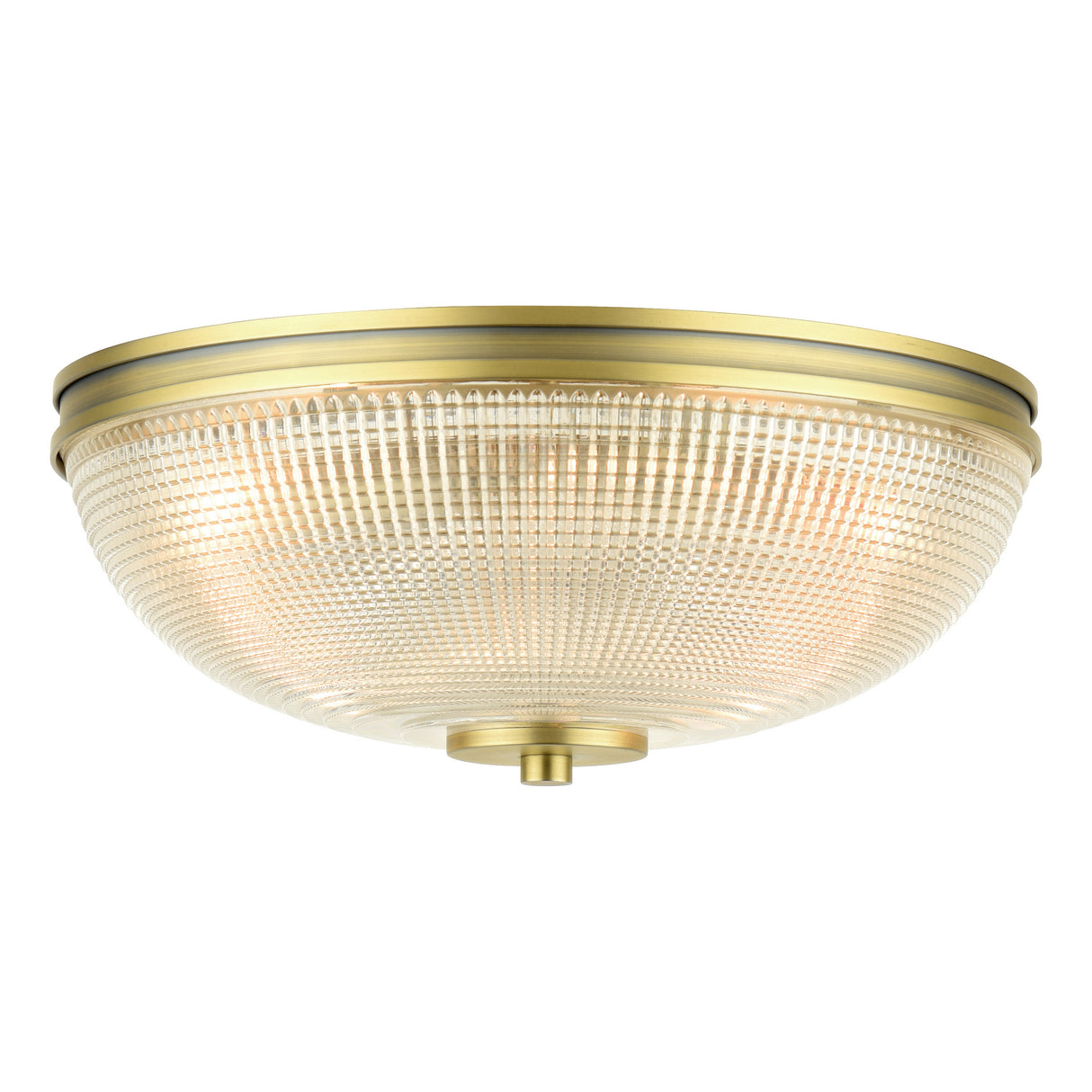 Laura Ashley Langdon 2 Light Bathroom Ceiling Light Matt Antique Brass and Textured Glass IP44