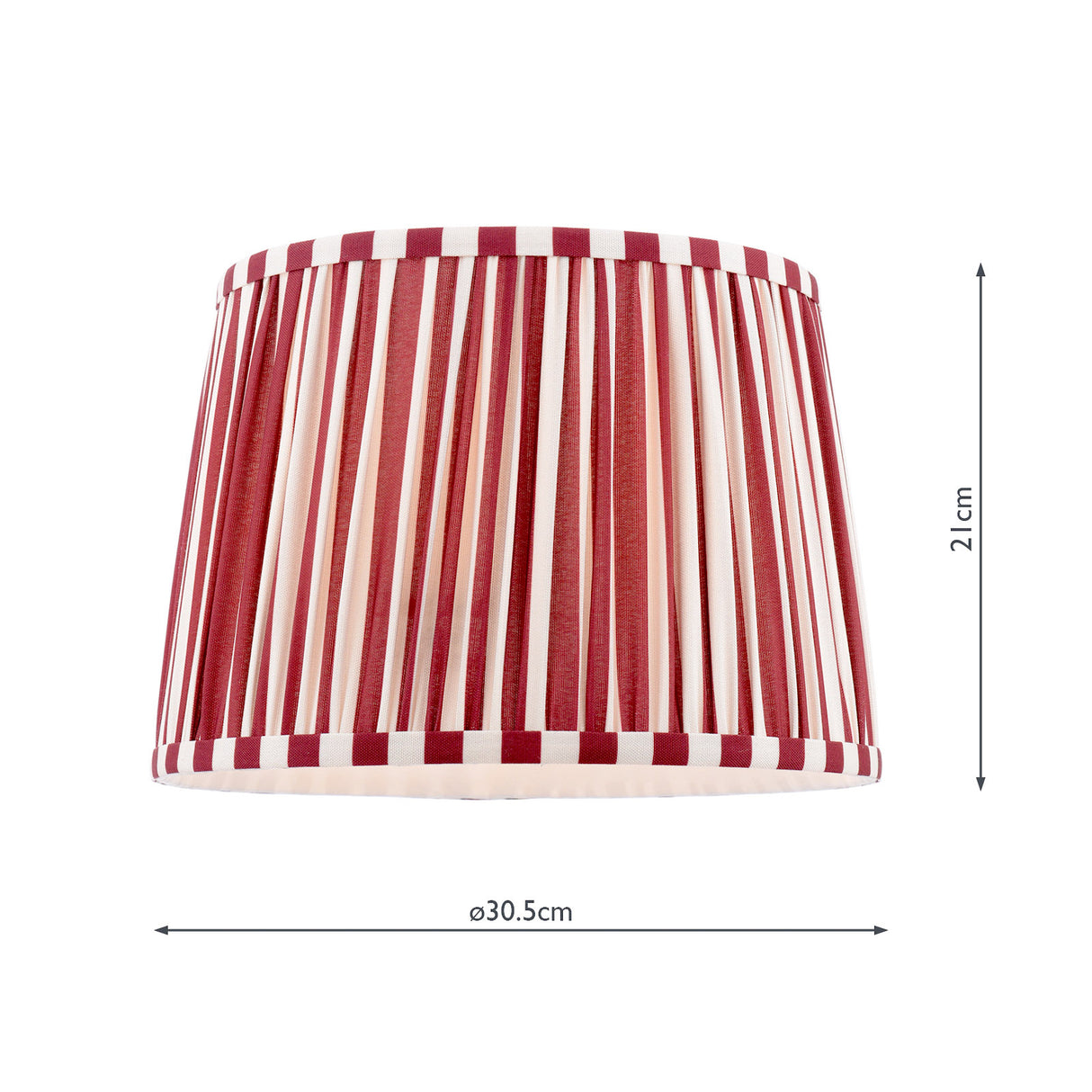 Laura Ashley Denwick Red Cotton Tapered Drum Shade 30cm/12 inch