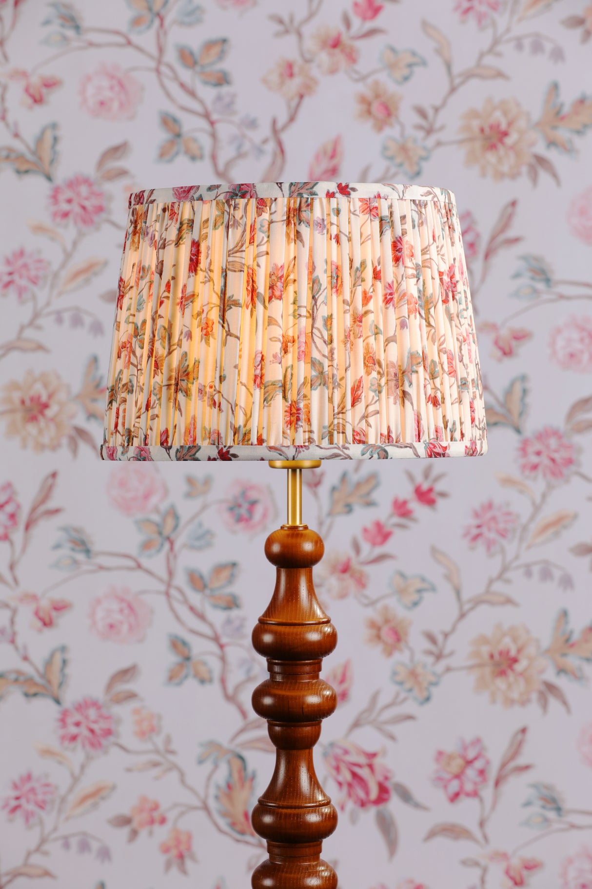 Laura Ashley Lingmell Trail Cream Cotton Tapered Drum Shade 30cm/12 inch