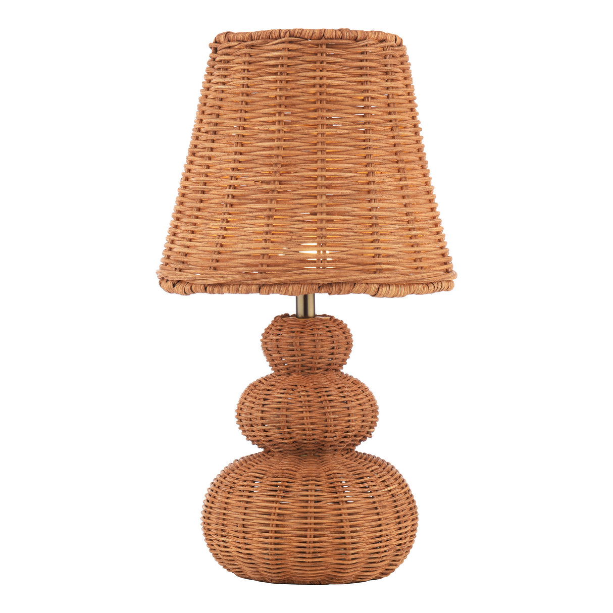 Laura Ashley Hasfield Rechargeable Table Lamp Natural Rattan With Shade LED