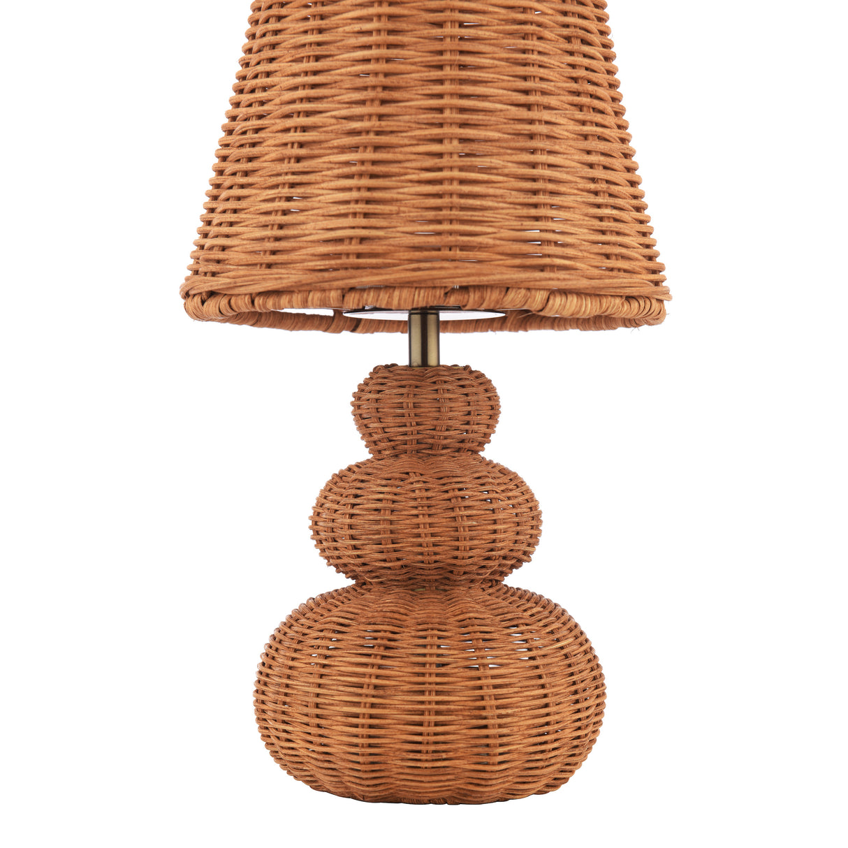 Laura Ashley Hasfield Rechargeable Table Lamp Natural Rattan With Shade LED