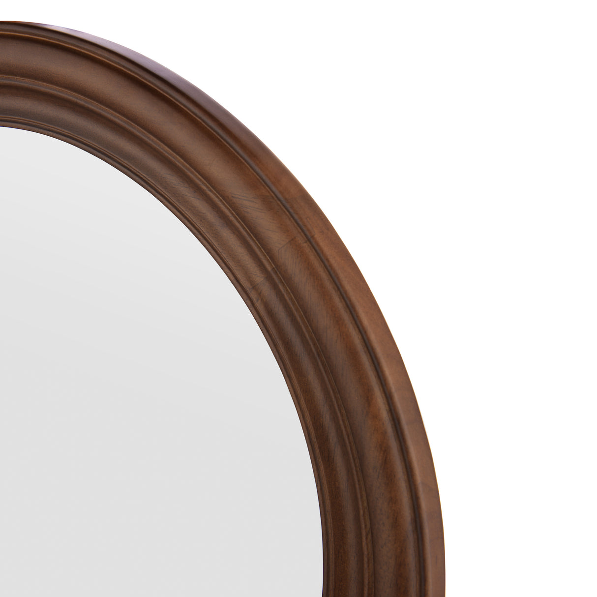 Laura Ashley Round Tate Mirror Dark Wood 60cm