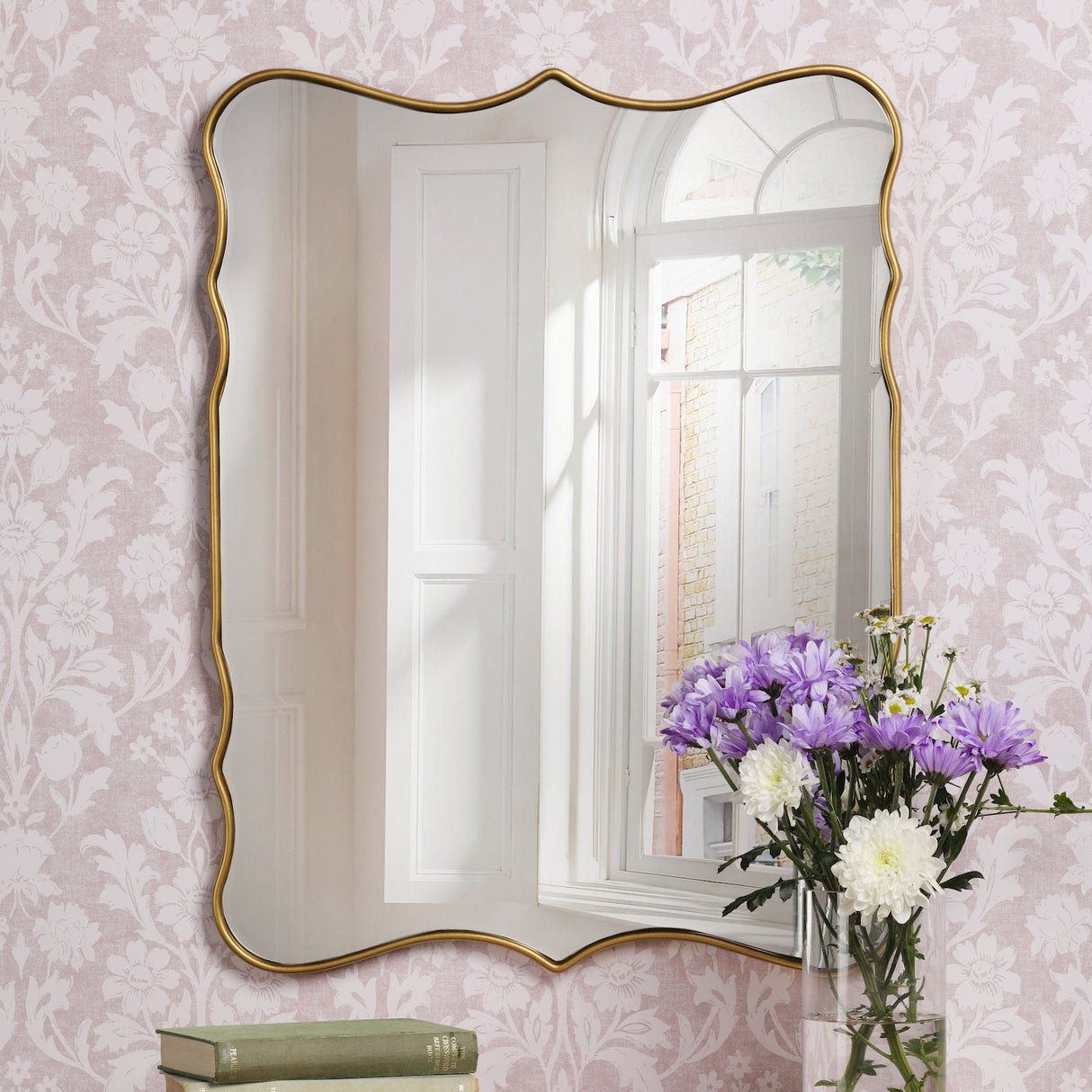 Laura Ashley Medora Rectangle Mirror Matt Gold 64.5 X 49.5cm