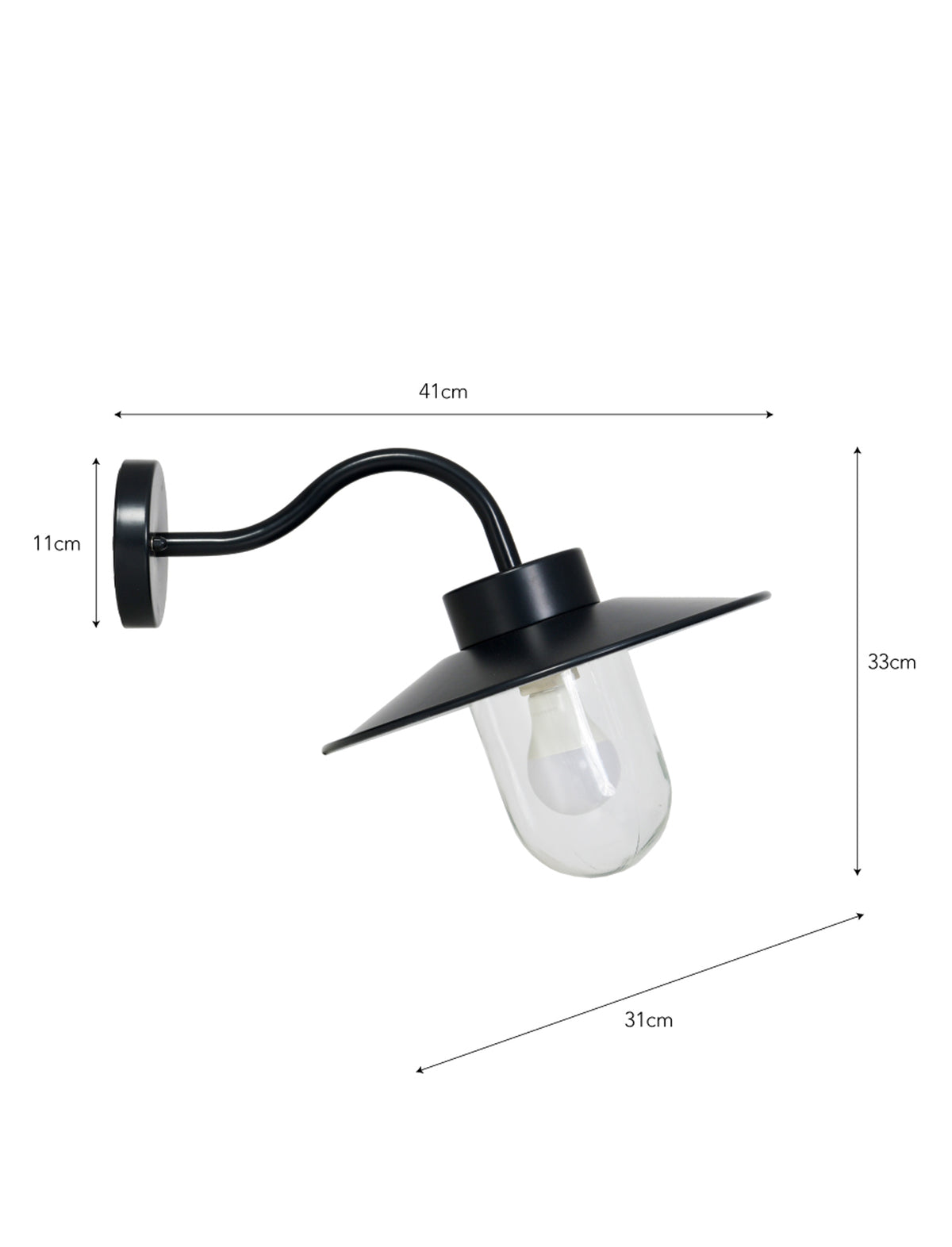 Garden Trading Classic Swan Neck Light Carbon Black