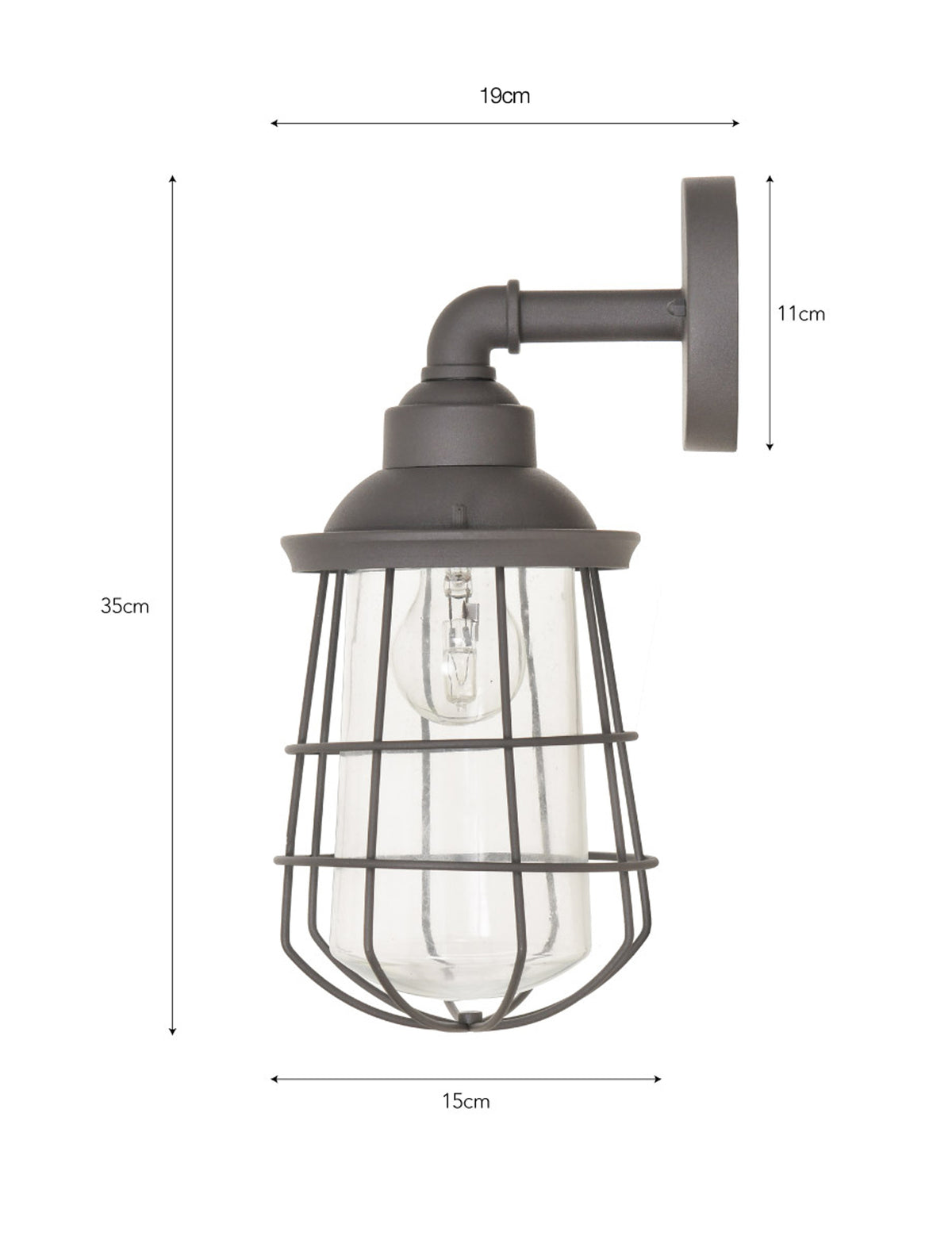 Garden Trading Finsbury Wall Light Charcoal