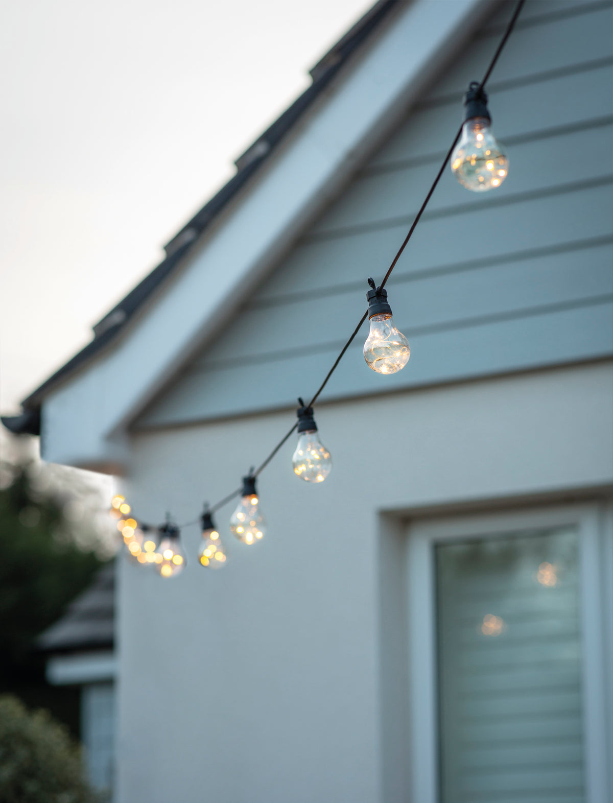Garden Trading Festoon Lights Classic Solar 20 Bulbs - Black