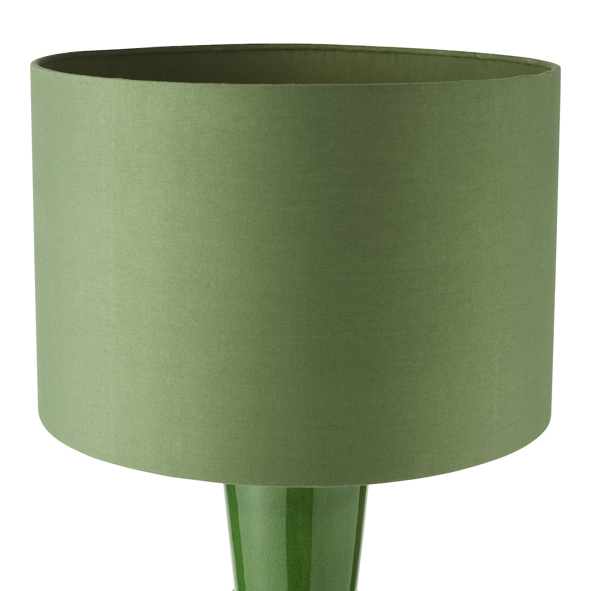 Dar Lagle Table Lamp Green and Antique Brass With Shade