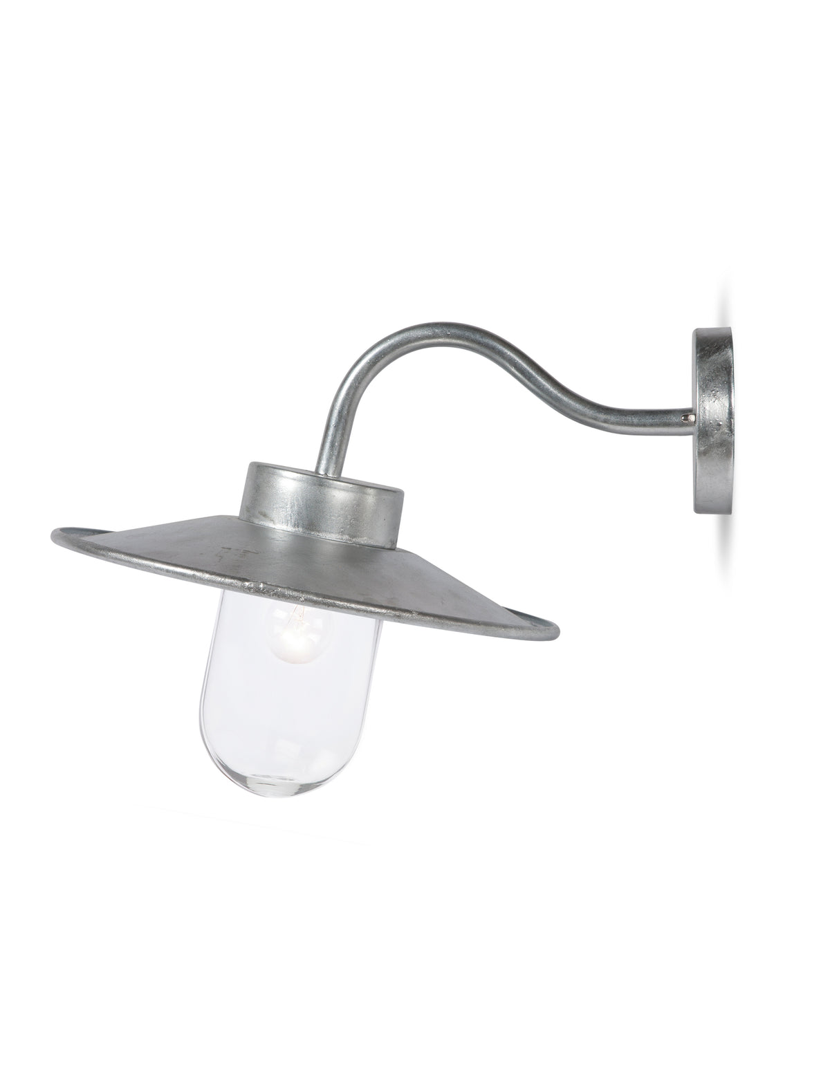 Garden Trading St Ives Swan Neck Light - Galvanised Steel, Silver