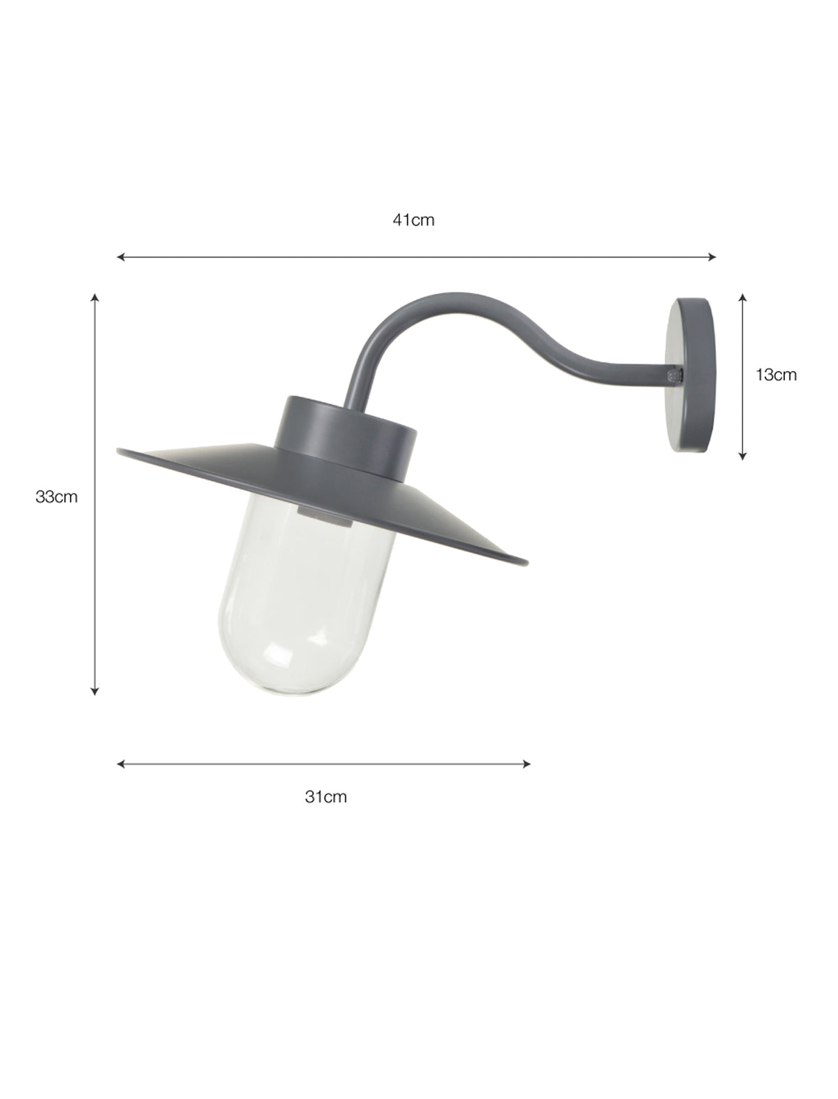 Garden Trading Classic Swan Neck Light Charcoal