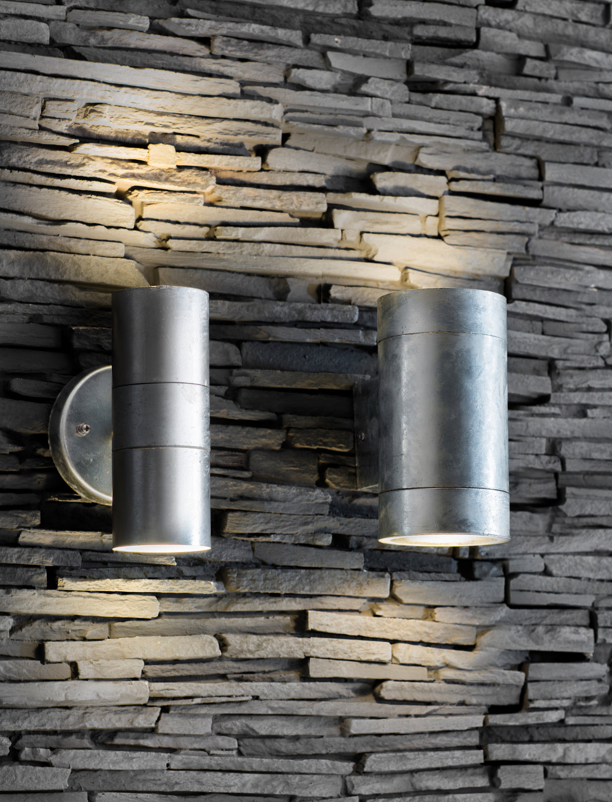 Garden Trading St Ives Up & Down Light - Galvanised Steel, Silver