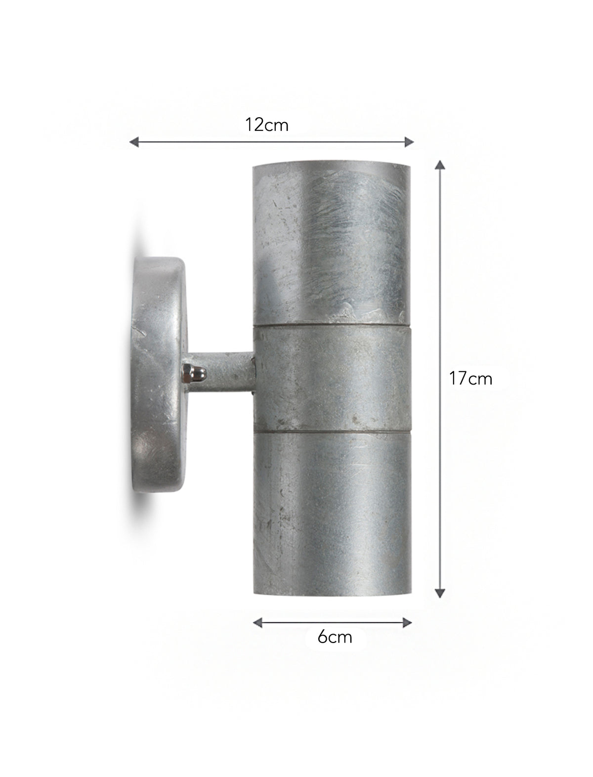 Garden Trading St Ives Up & Down Light - Galvanised Steel, Silver
