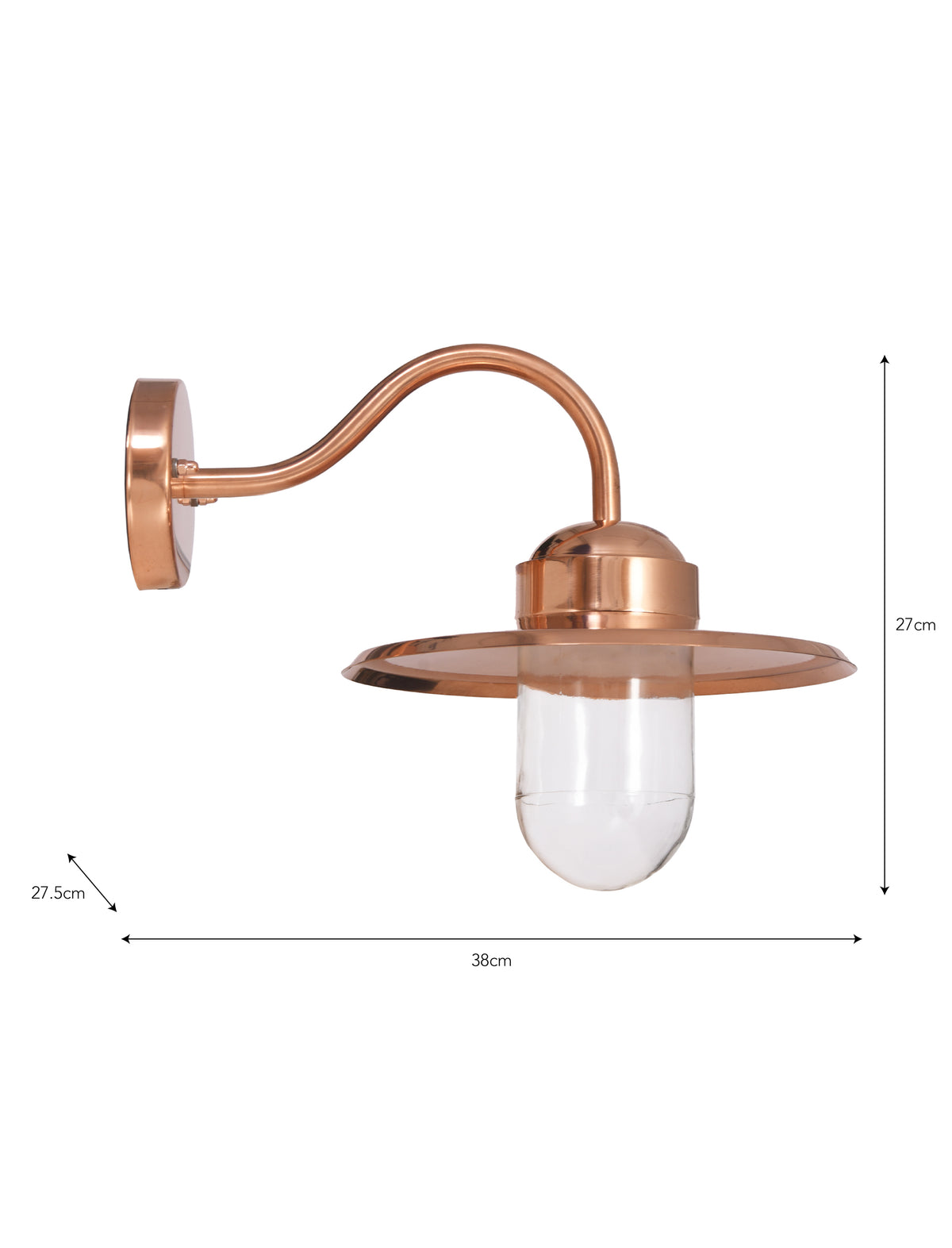 Garden Trading Howick Wall Light Raw Copper