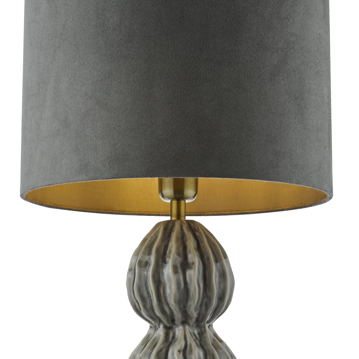 Dar Lorelai Ceramic Table Lamp Grey With Shade