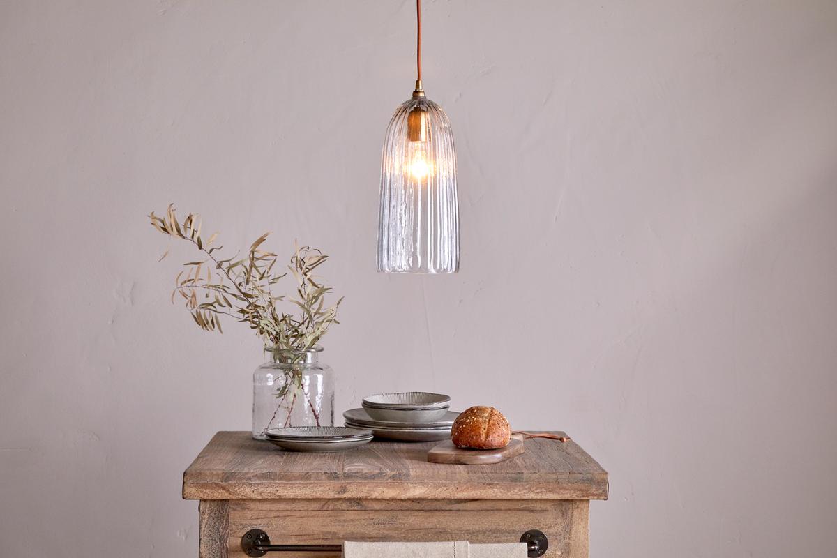 Nkuku Lumina Recycled Glass Pendant Clear