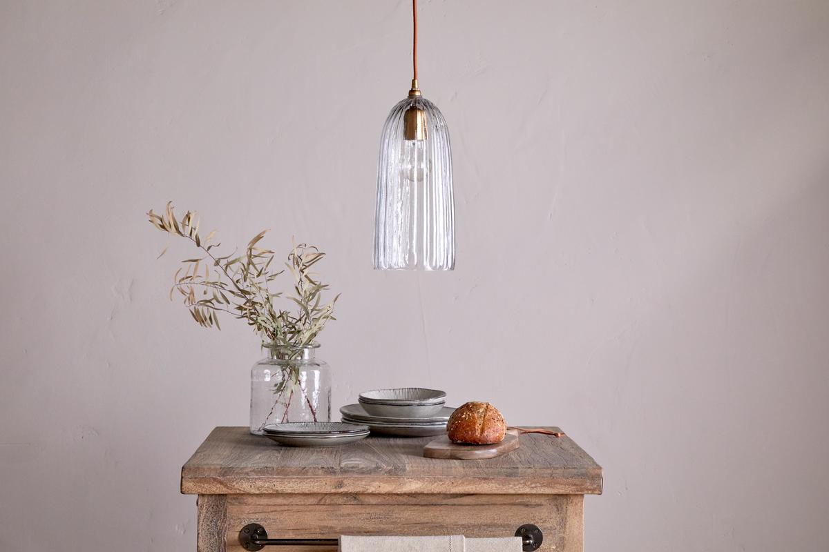 Nkuku Lumina Recycled Glass Pendant Clear