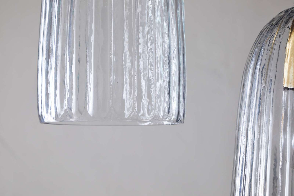 Nkuku Lumina Fluted Recycled Glass Cluster Light