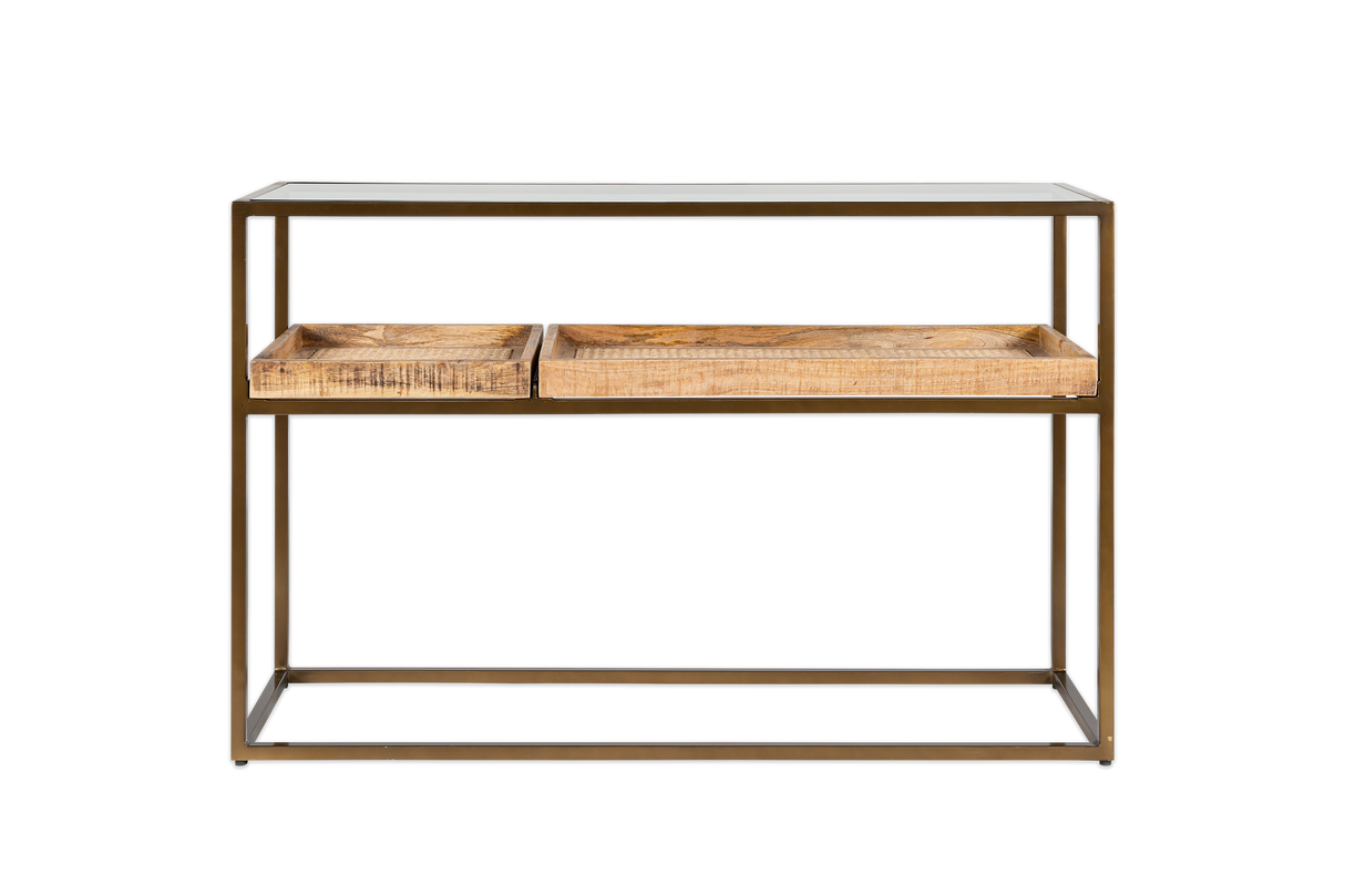 Nkuku Luzon Display Console Table Brass