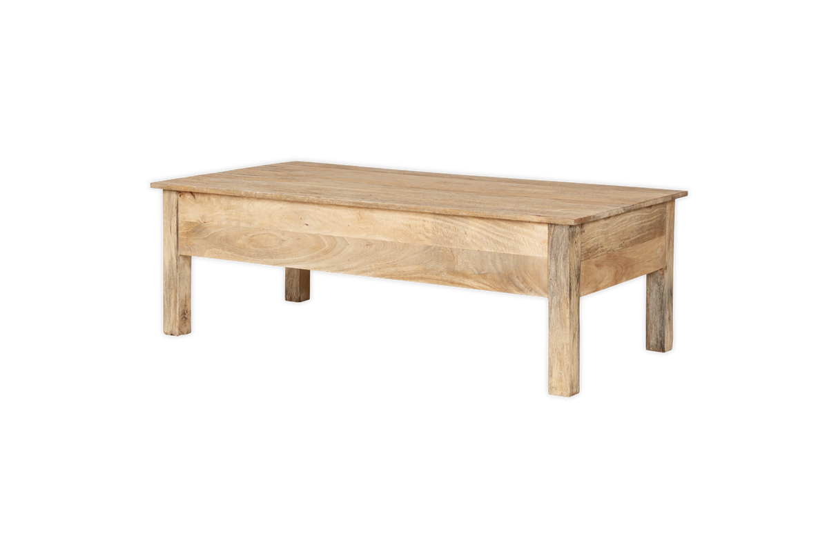 Nkuku Laali Grooved Mango Wood Coffee Table Natural