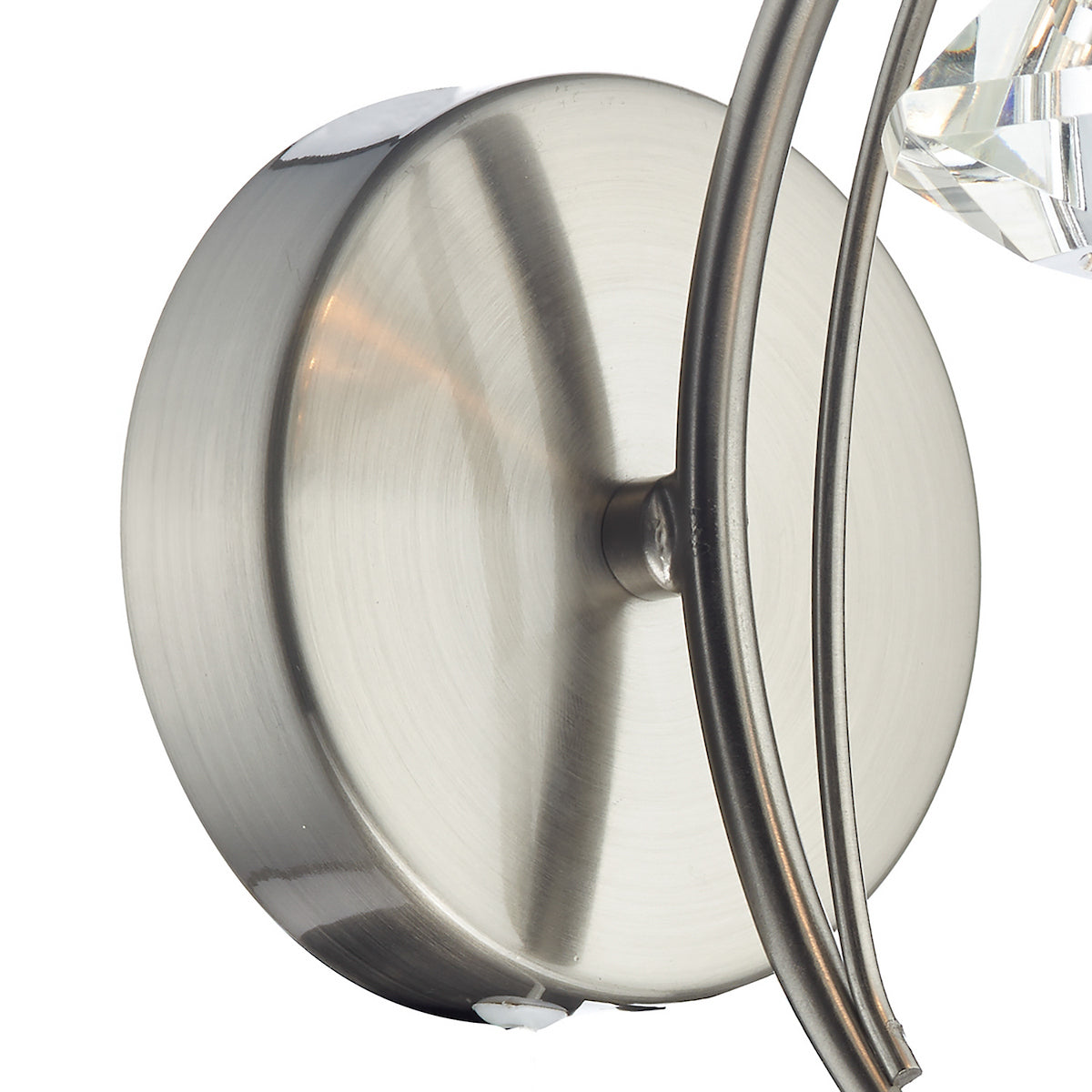 Dar Luther Wall Light Satin Chrome Crystal