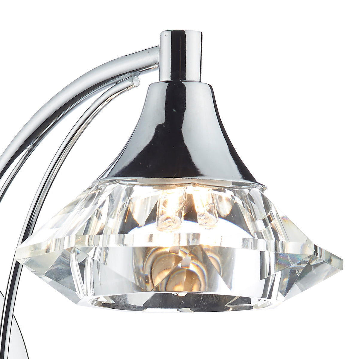 Dar Luther Wall Light Polished Chrome Crystal