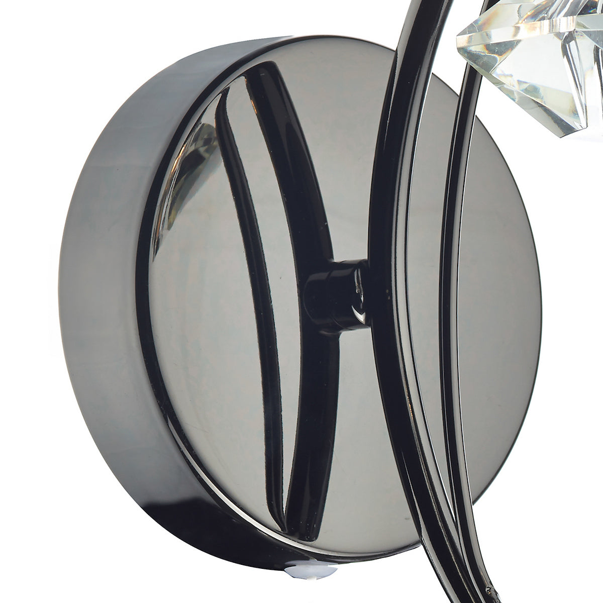 Dar Luther Wall Light Black Chrome Crystal