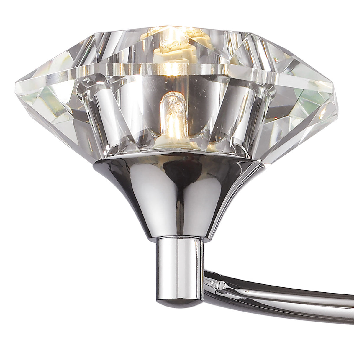 Dar Luther 2 Light Wall Light Polished Chrome Crystal