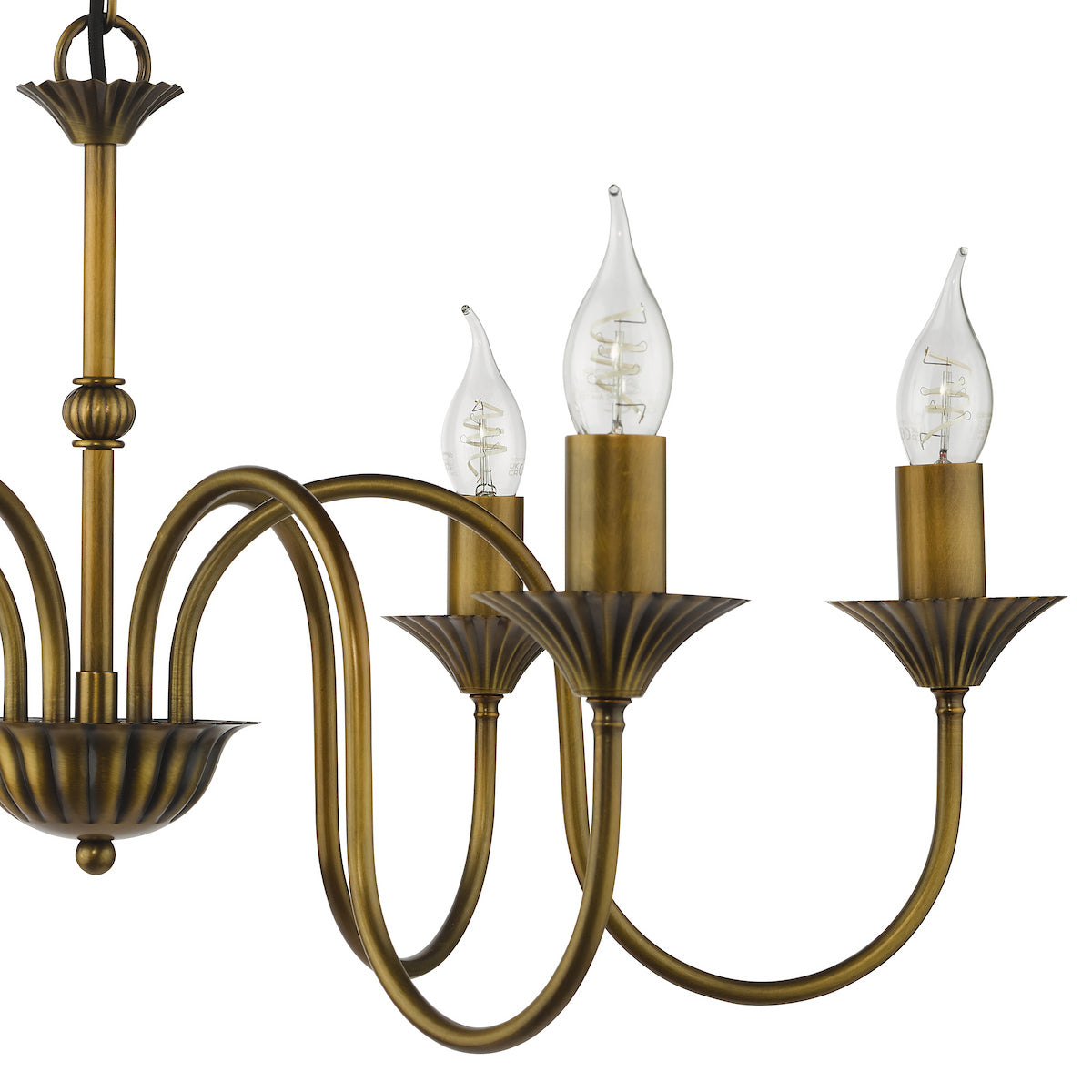 Dar Lydian 6 Light Pendant Antique Bronze Fitting Only