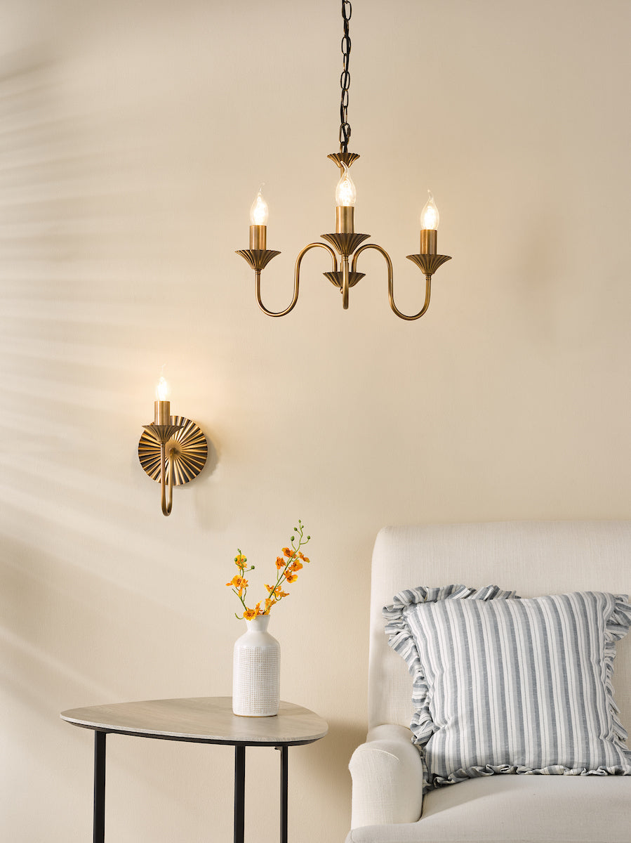 Dar Lydian Wall Light Antique Bronze Bracket Only