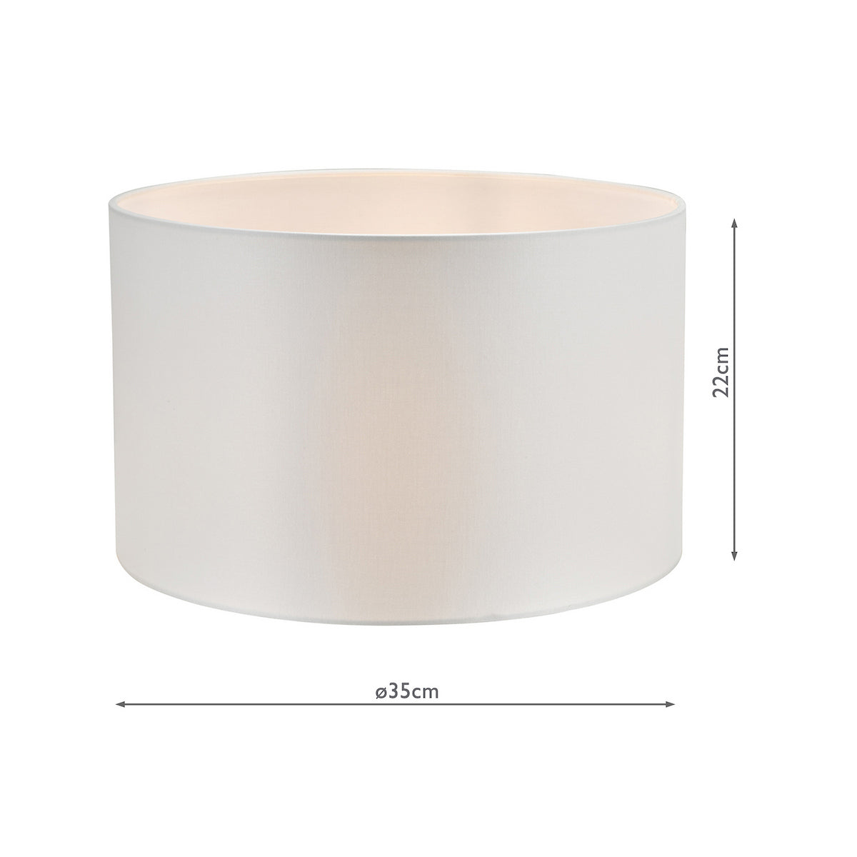 Dar Lyris Ivory Cotton Drum Shade 35cm