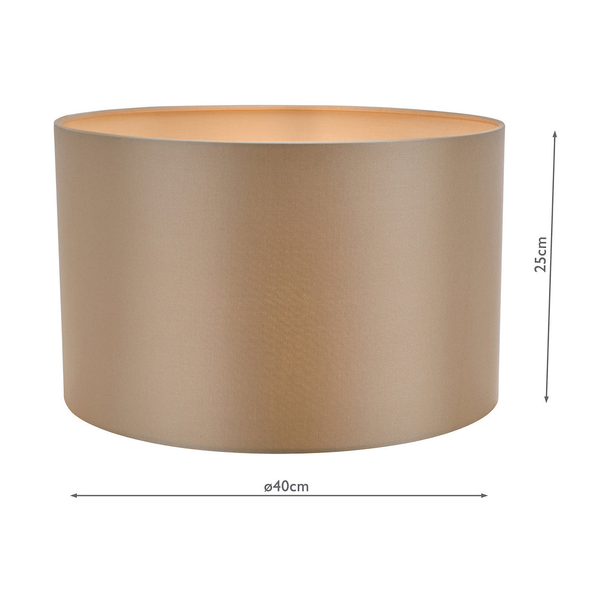 Dar Lyris Taupe Cotton Drum Shade 40cm